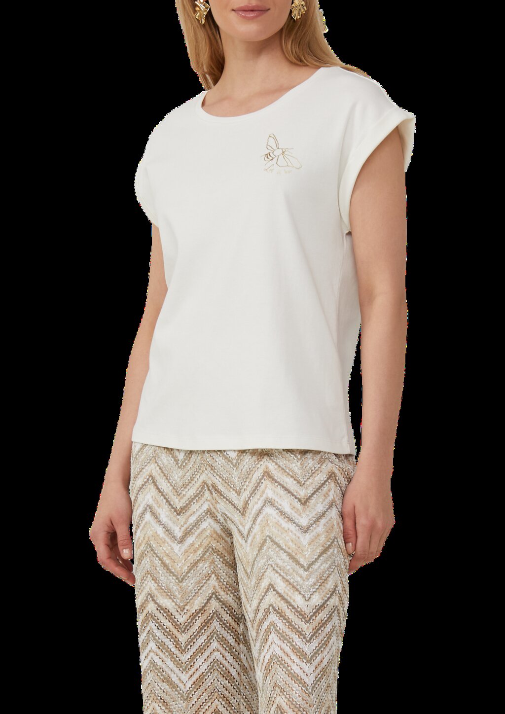 Shirt aus Interlockjersey mit Motivprint