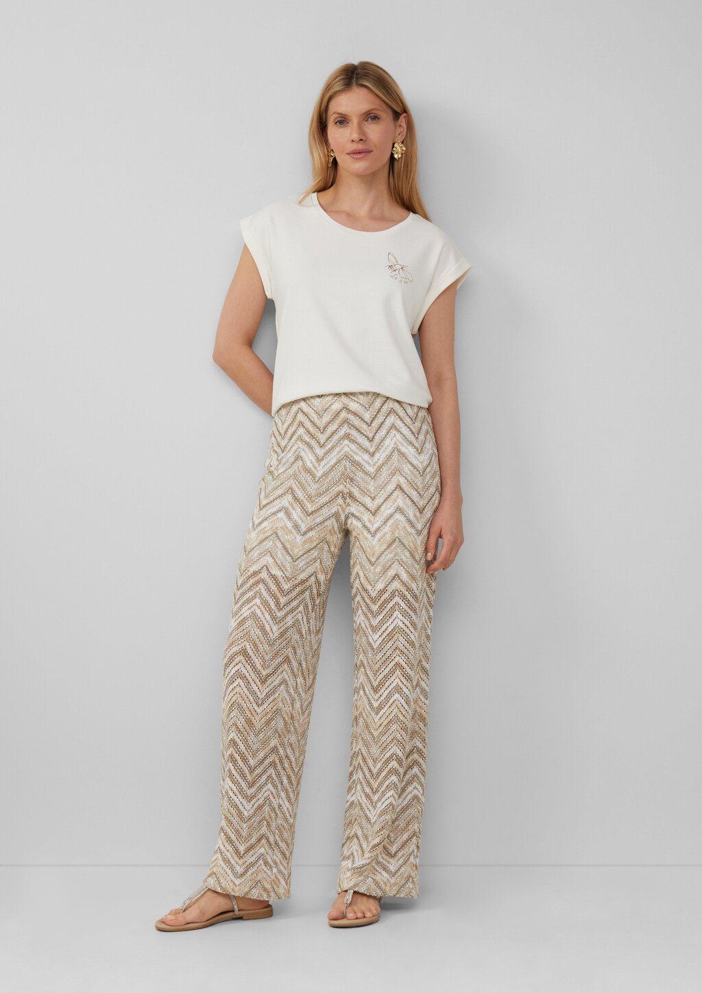 Shirt aus Interlockjersey mit Motivprint