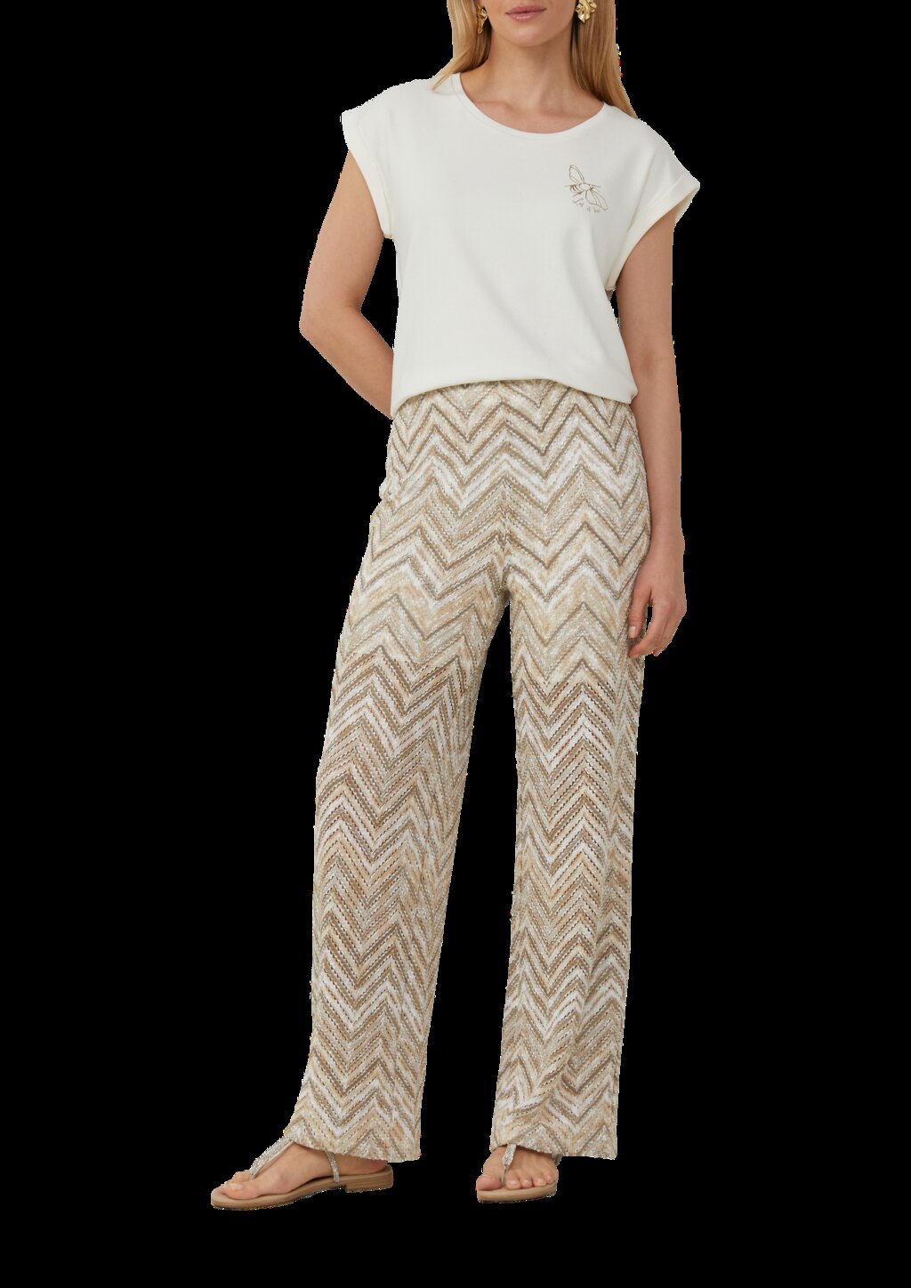 Shirt aus Interlockjersey mit Motivprint