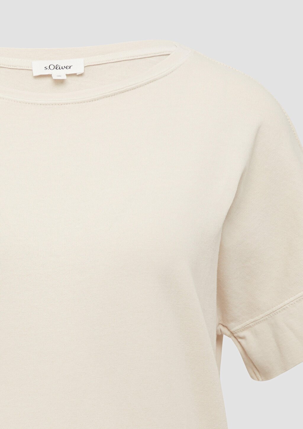 Gewaschenes T-Shirt mit Ziernähten im Relaxed Fit