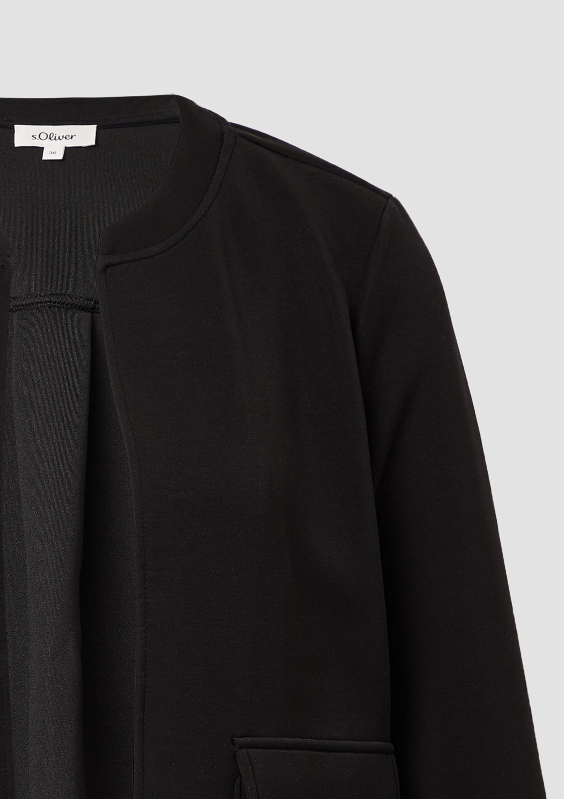 Scuba-Jacke im Relaxed Fit mit 3/4-Ärmeln