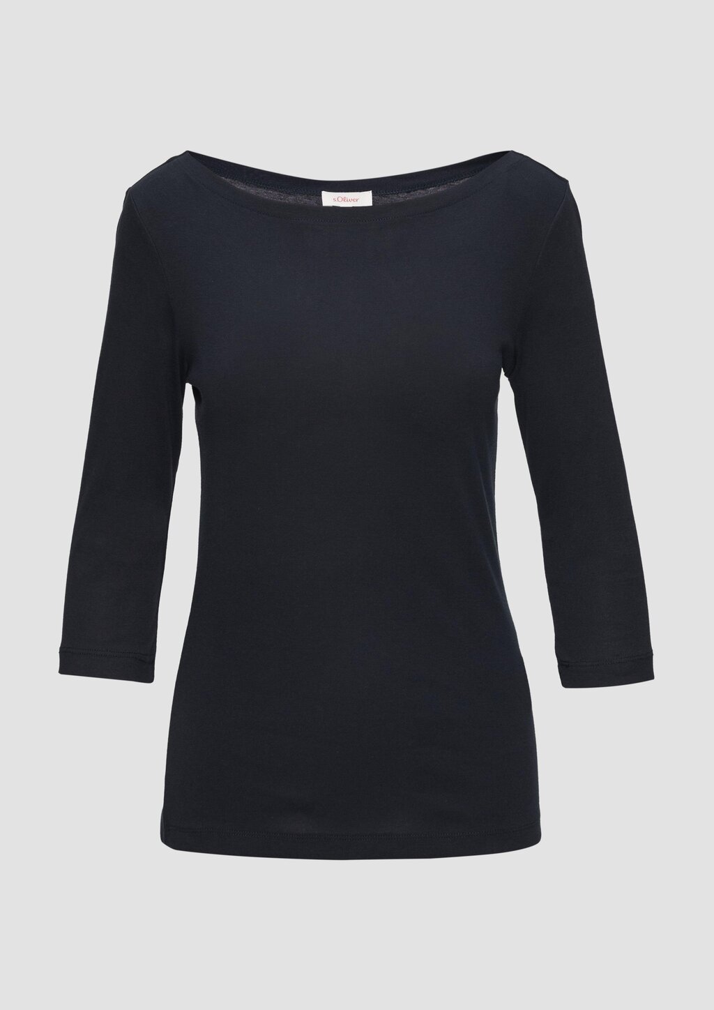 T-Shirt mit 3/4-Arm und U-Boot Ausschnitt