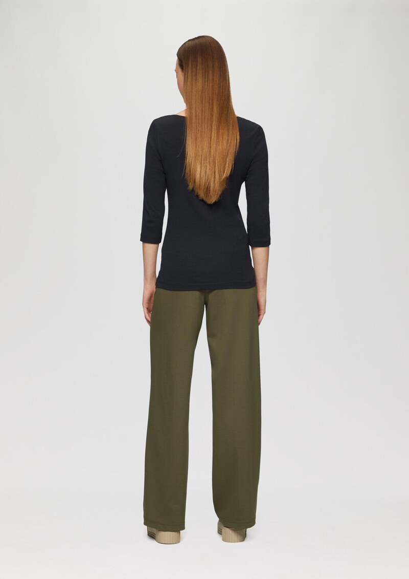 T-Shirt mit 3/4-Arm und U-Boot Ausschnitt