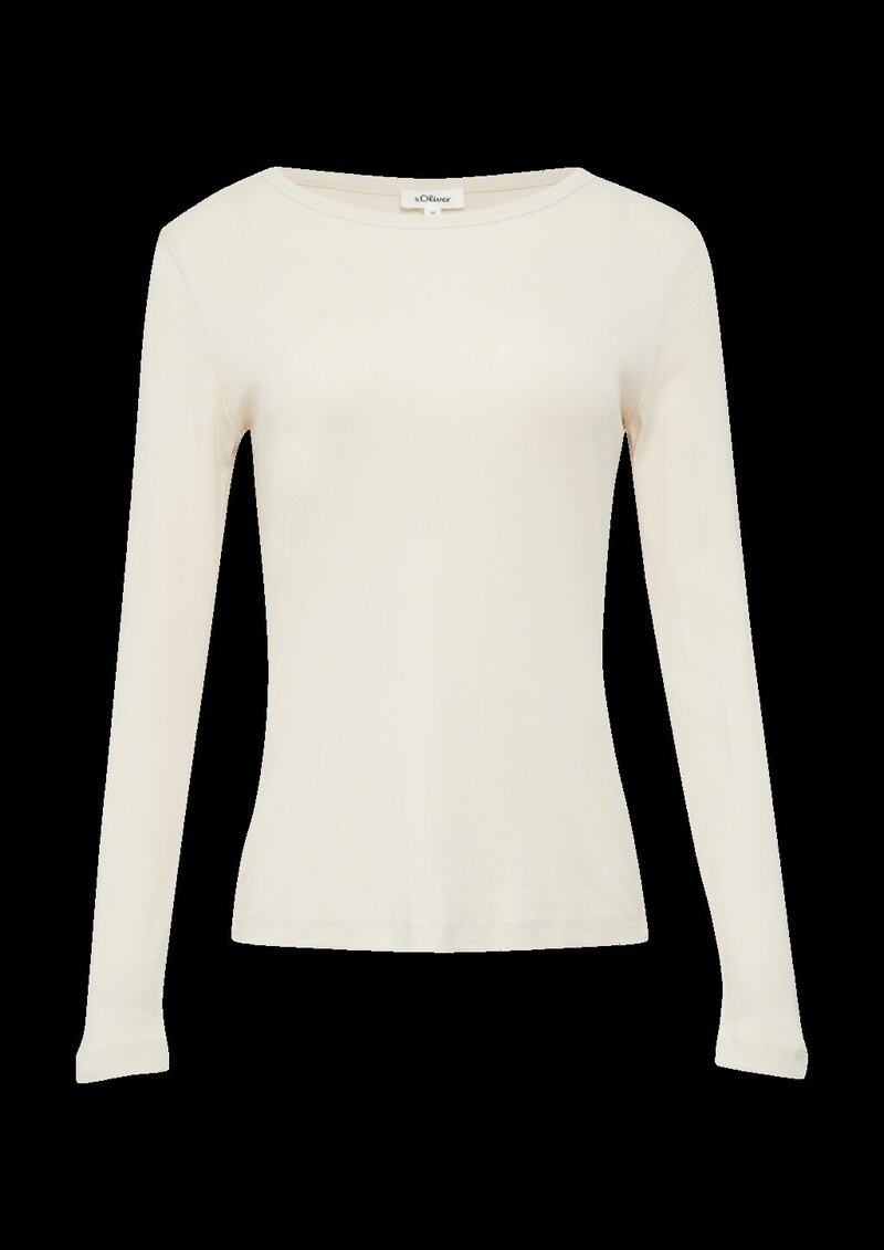 Baumwoll-Longsleeve im Slim Fit