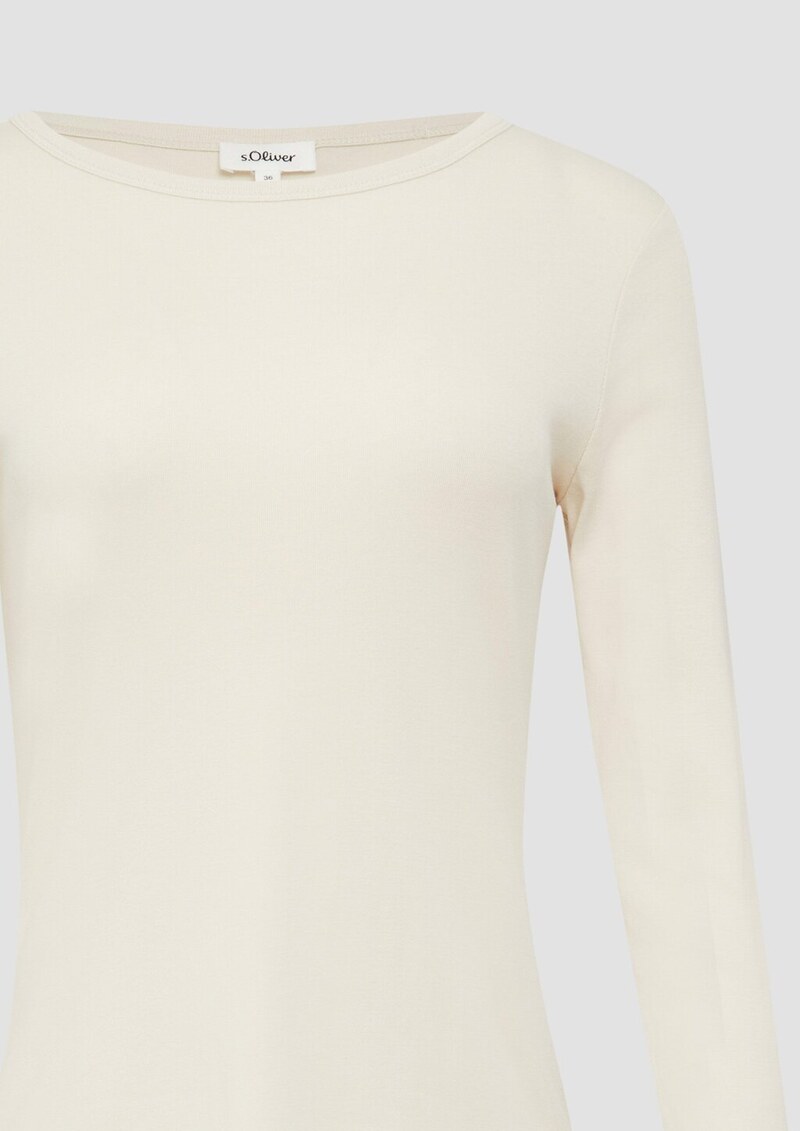 Baumwoll-Longsleeve im Slim Fit