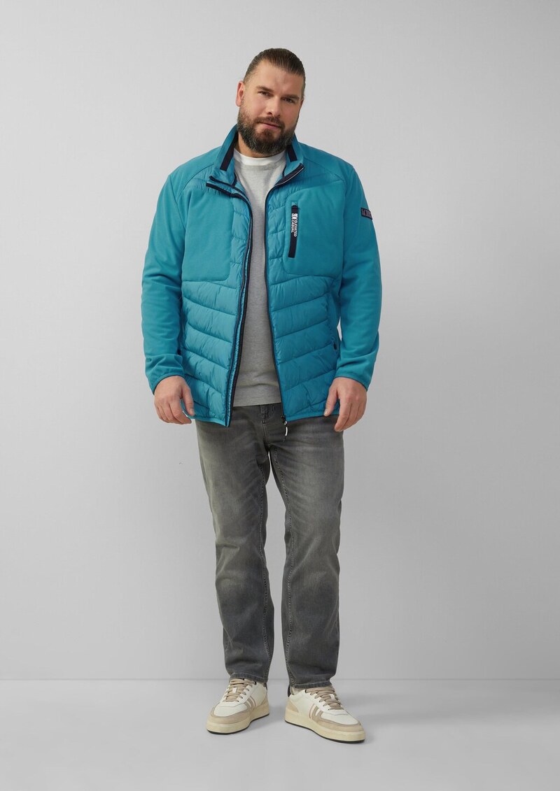 Materialmix-Jacke mit sportiven Kontrastdetails