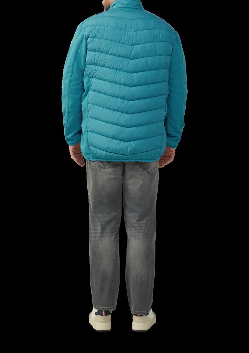 Materialmix-Jacke mit sportiven Kontrastdetails