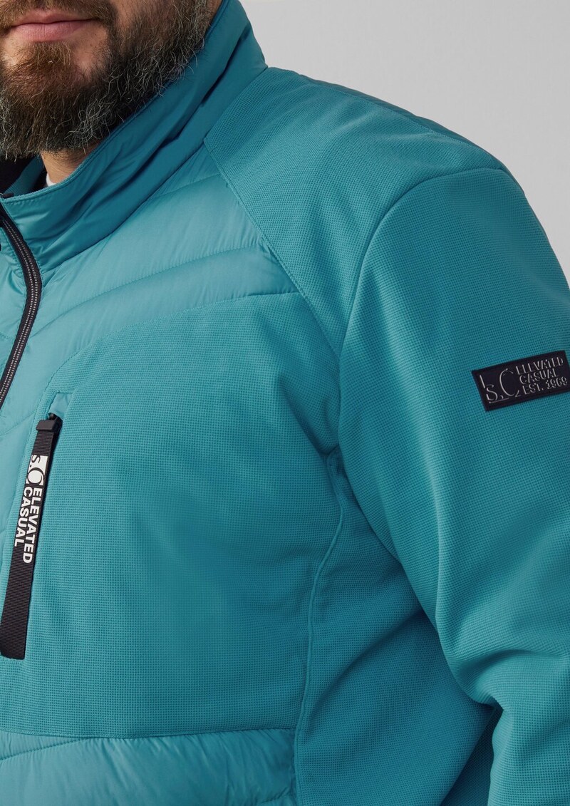 Materialmix-Jacke mit sportiven Kontrastdetails