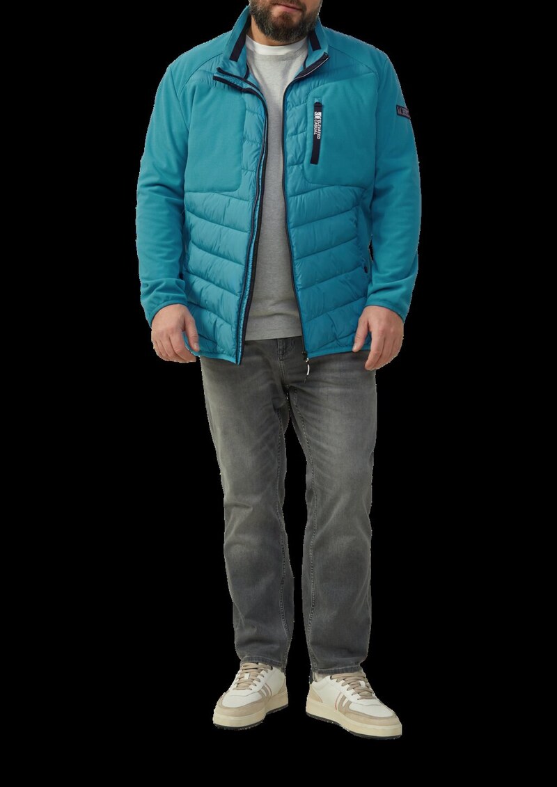 Materialmix-Jacke mit sportiven Kontrastdetails