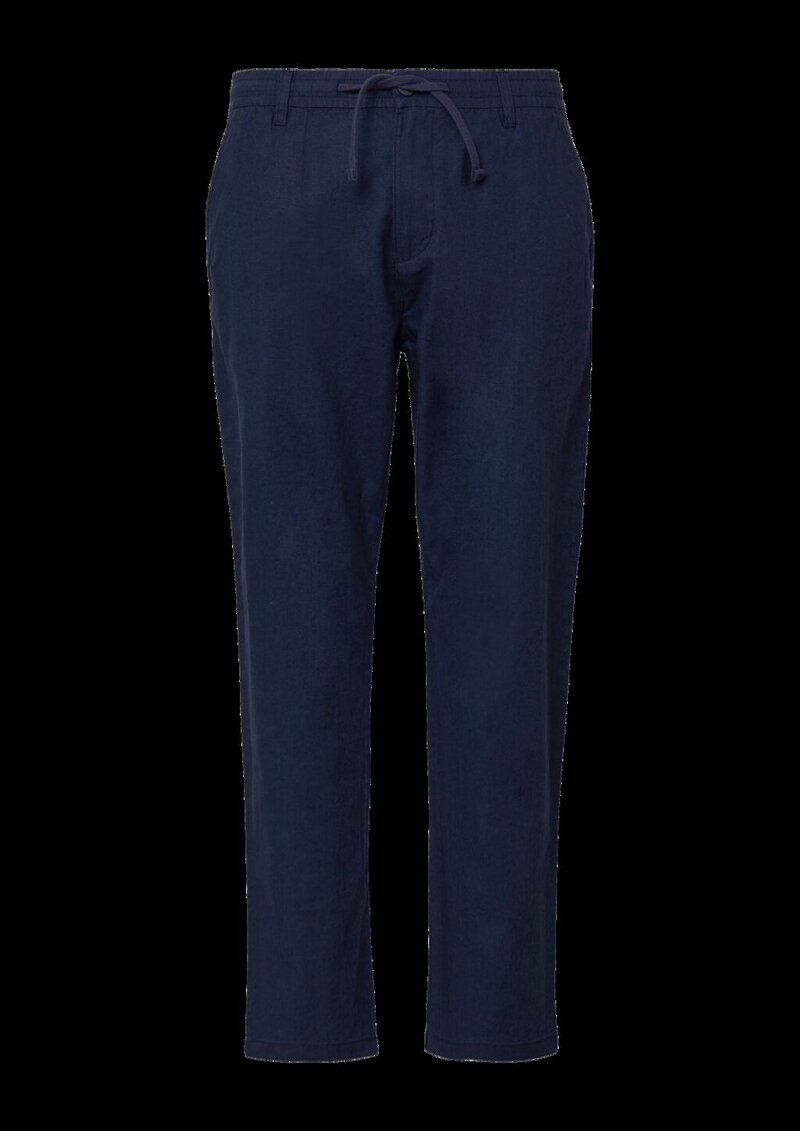 Detroit: Relaxed-Fit-Chino aus Leinenmix mit Elastikbund