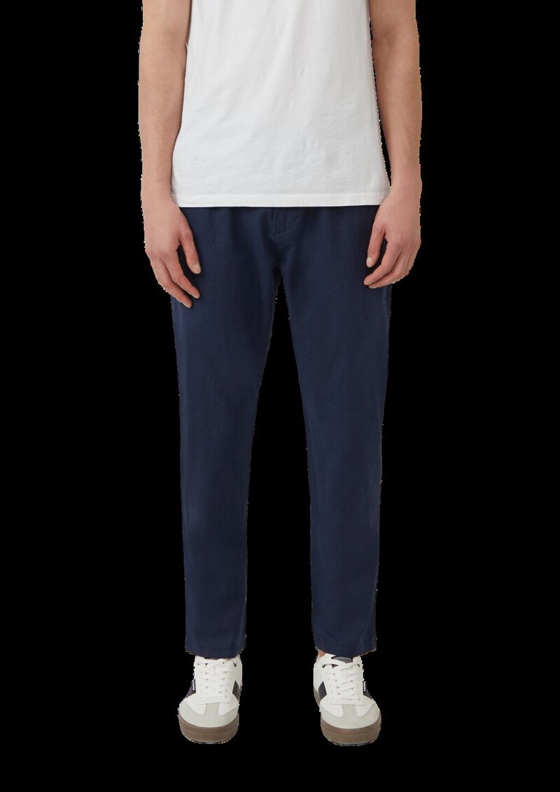 Detroit: Relaxed-Fit-Chino aus Leinenmix mit Elastikbund