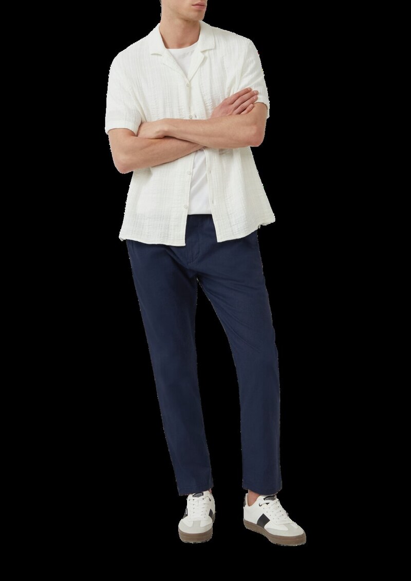 Detroit: Relaxed-Fit-Chino aus Leinenmix mit Elastikbund