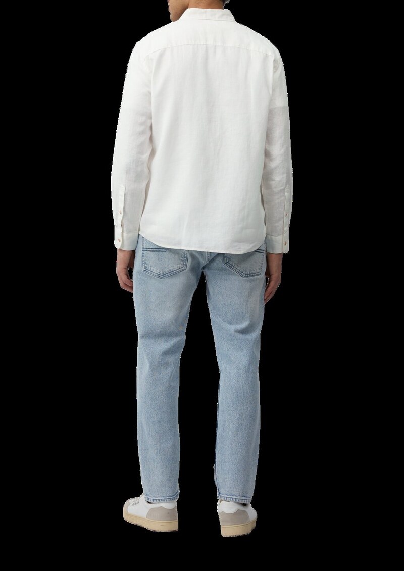 Regular Fit: Langarmhemd aus Leinen