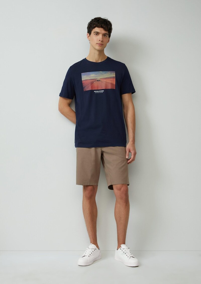 Phoenix: Strukturierte Chino-Shorts mit Elastikbund