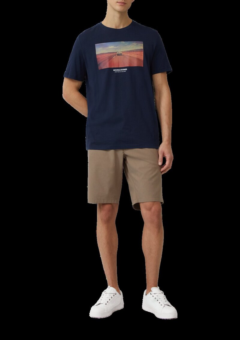 Phoenix: Strukturierte Chino-Shorts mit Elastikbund