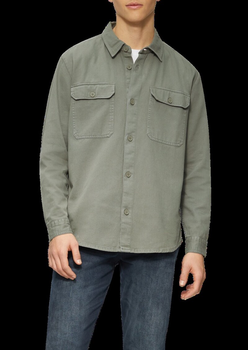 Overshirt aus gewaschenem Twill