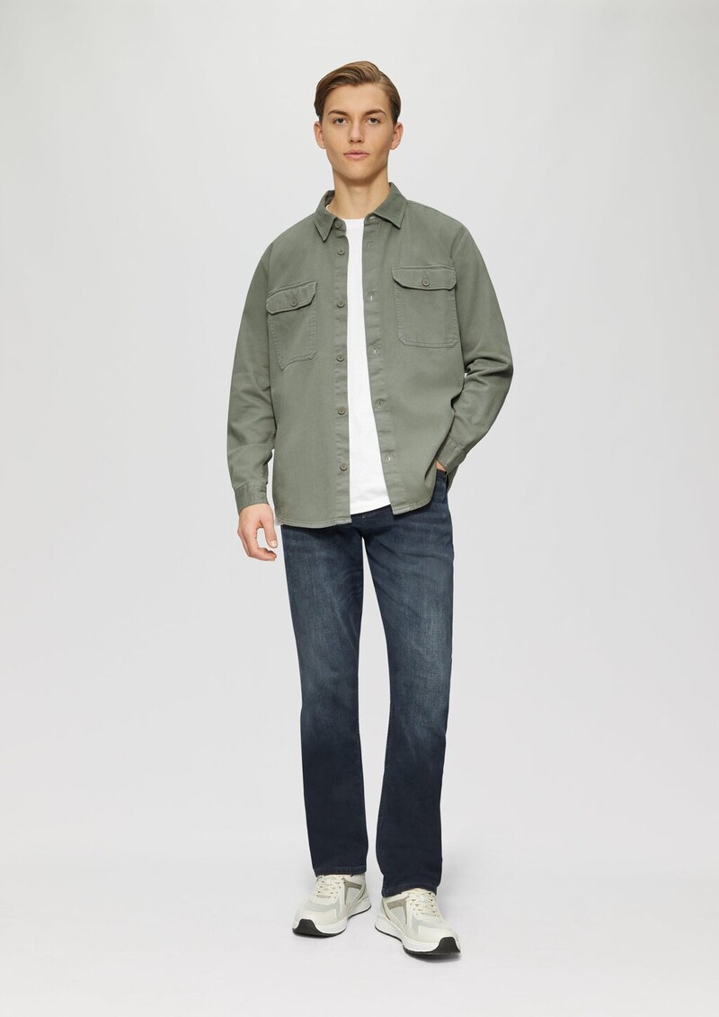 Overshirt aus gewaschenem Twill