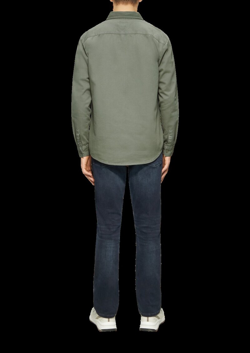 Overshirt aus gewaschenem Twill