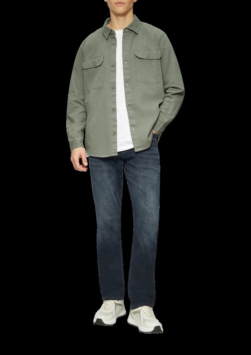 Overshirt aus gewaschenem Twill