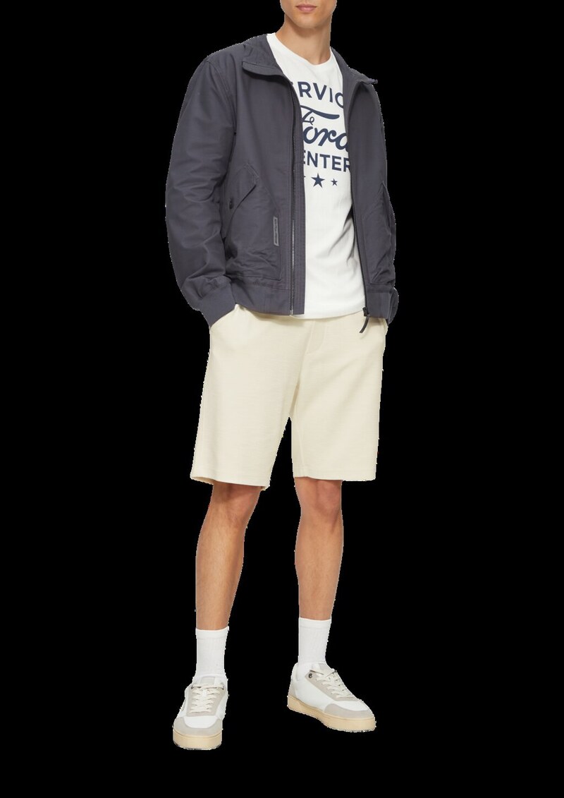 Detroit: Strukturierte Sweat-Bermuda im Relaxed Fit