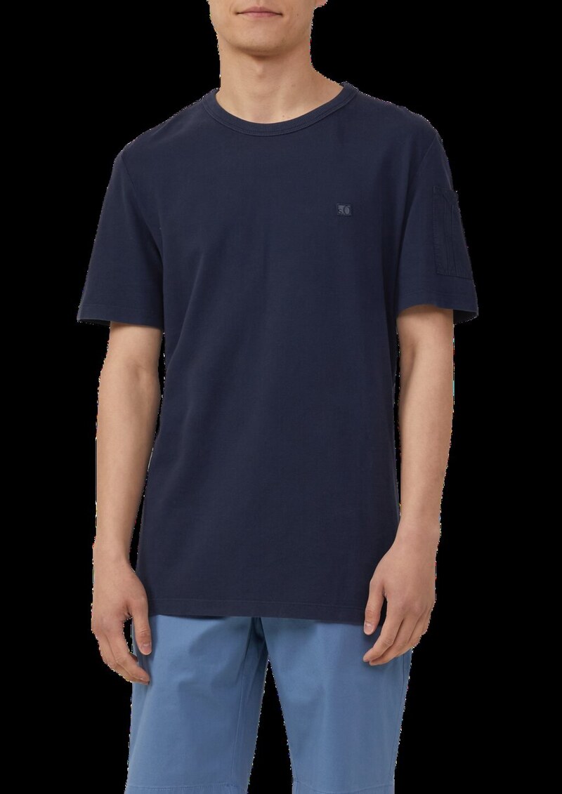 T-Shirt aus Piqué mit Ärmeltasche