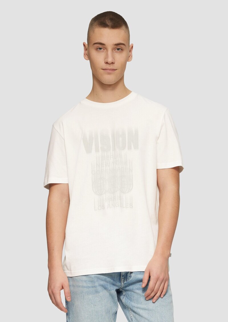 Basic Rundhals T-Shirt mit Frontprint