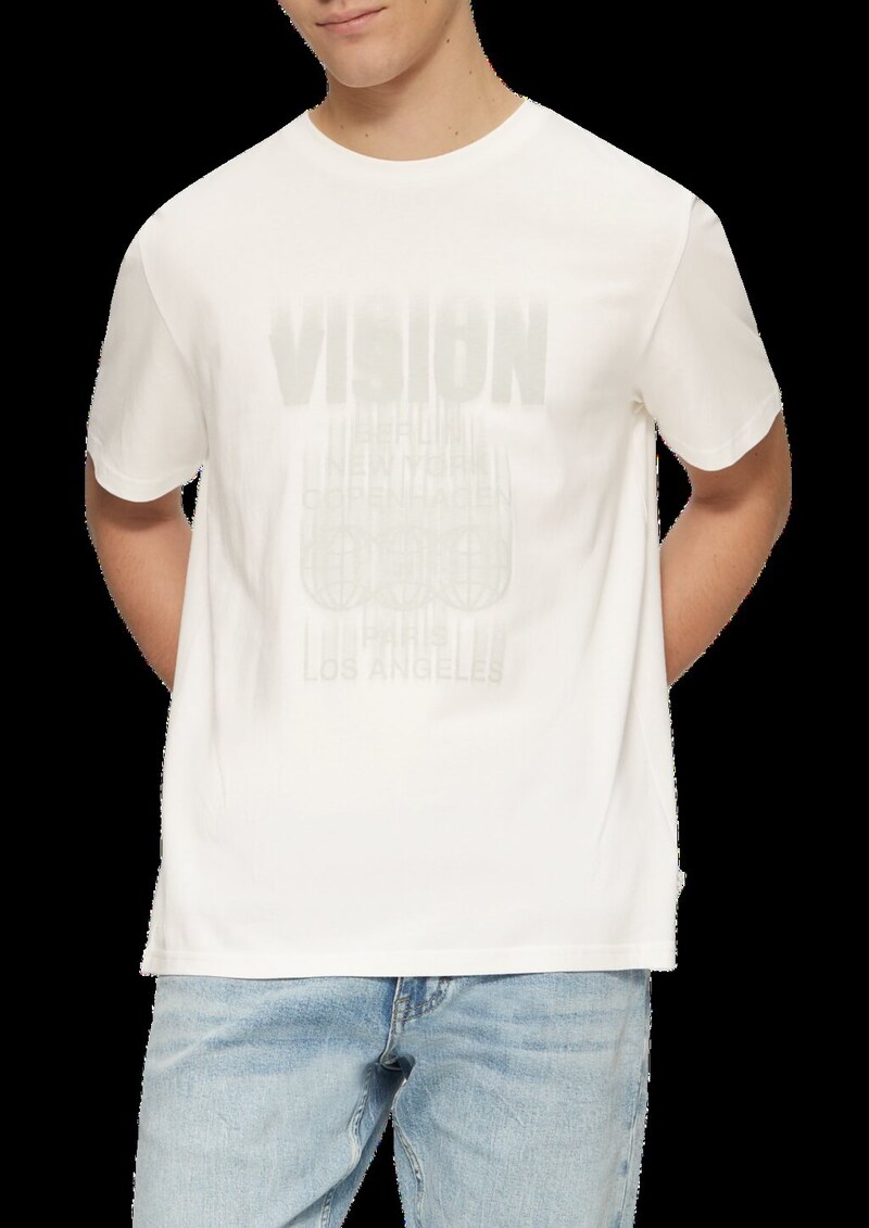 Basic Rundhals T-Shirt mit Frontprint