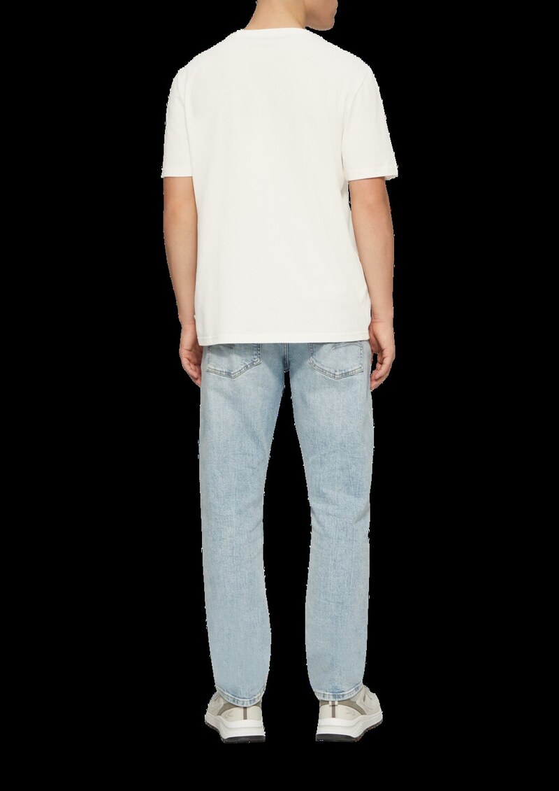 Basic Rundhals T-Shirt mit Frontprint