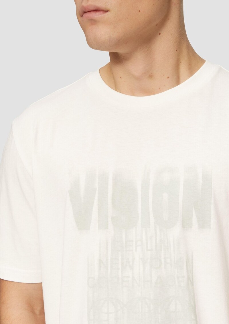 Basic Rundhals T-Shirt mit Frontprint