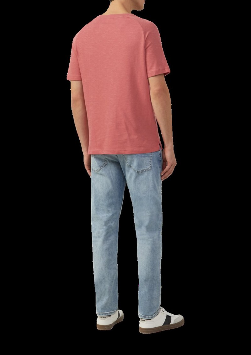 Raglan-Shirt mit Flammgarnstruktur