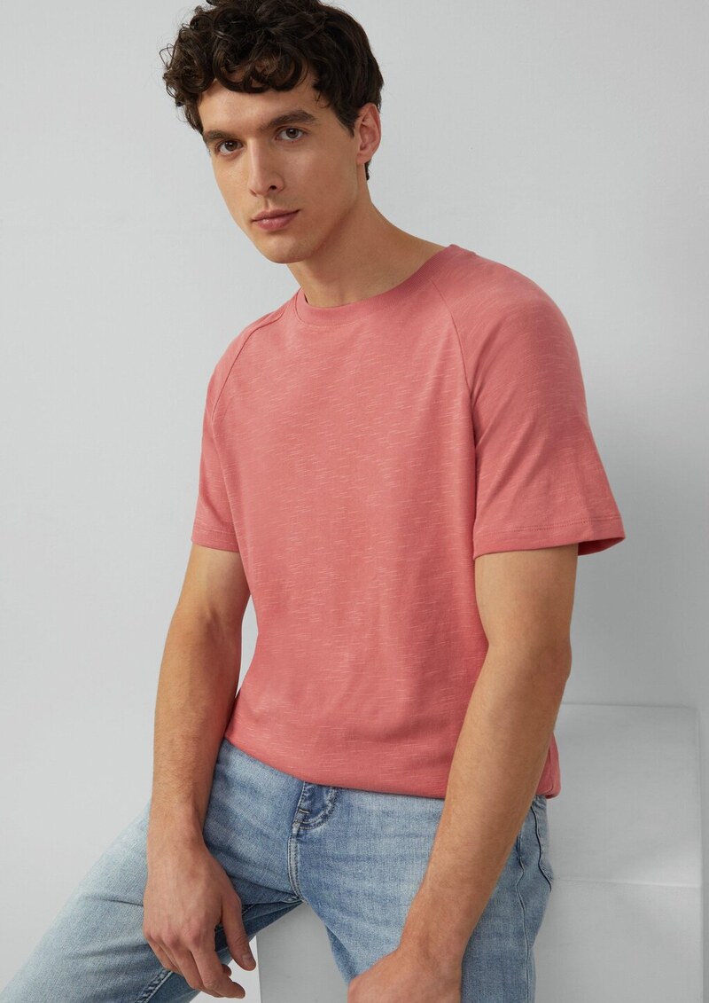 Raglan-Shirt mit Flammgarnstruktur