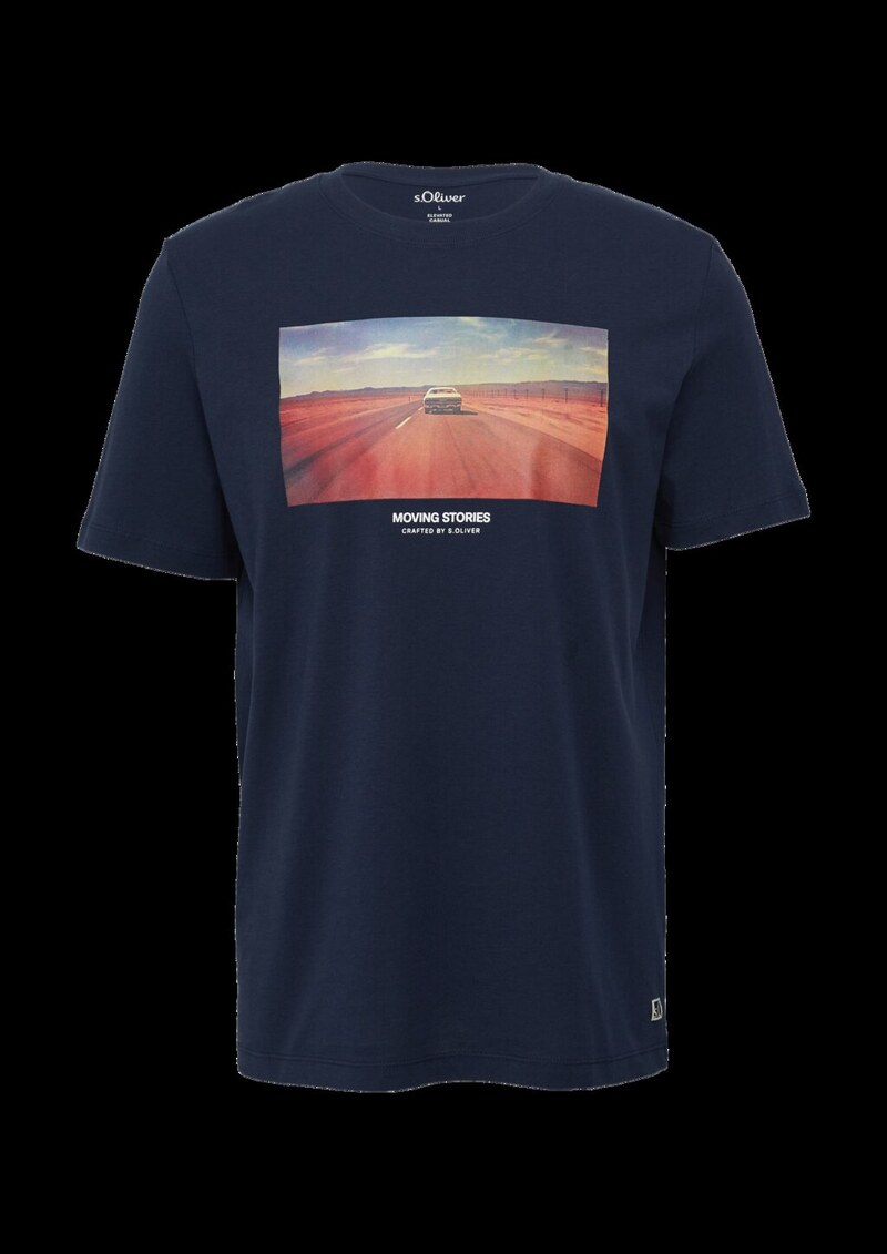 Baumwoll-T-Shirt mit Fotoprint