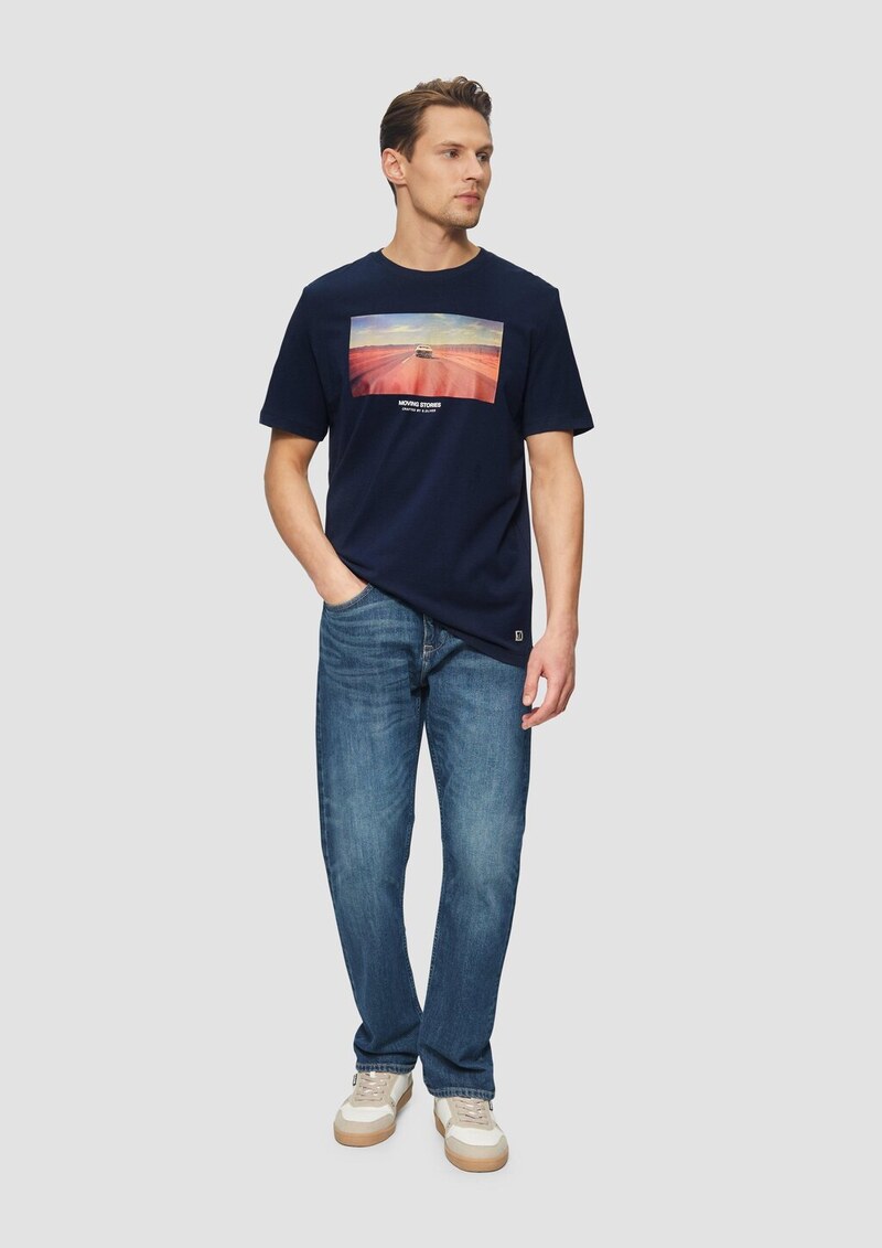 Baumwoll-T-Shirt mit Fotoprint