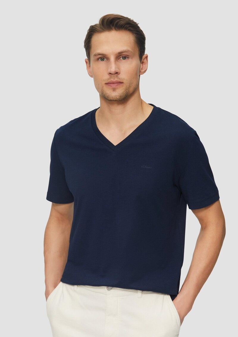 Baumwoll-T-Shirt mit Logo-Print