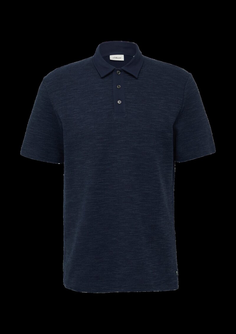 Strukturiertes Poloshirt aus Baumwollmix