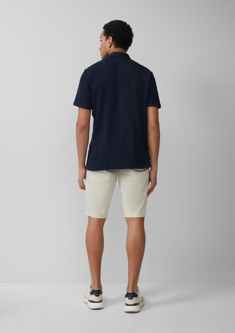 Strukturiertes Poloshirt aus Baumwollmix