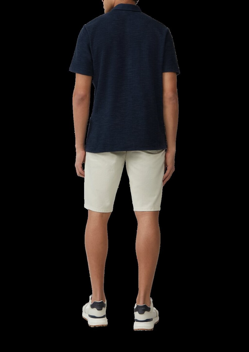Strukturiertes Poloshirt aus Baumwollmix