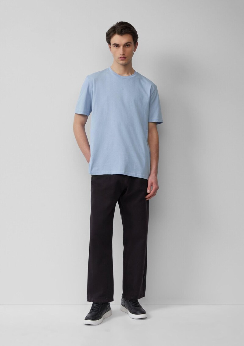 Basic Rundhals T-Shirt mit Logo-Druck