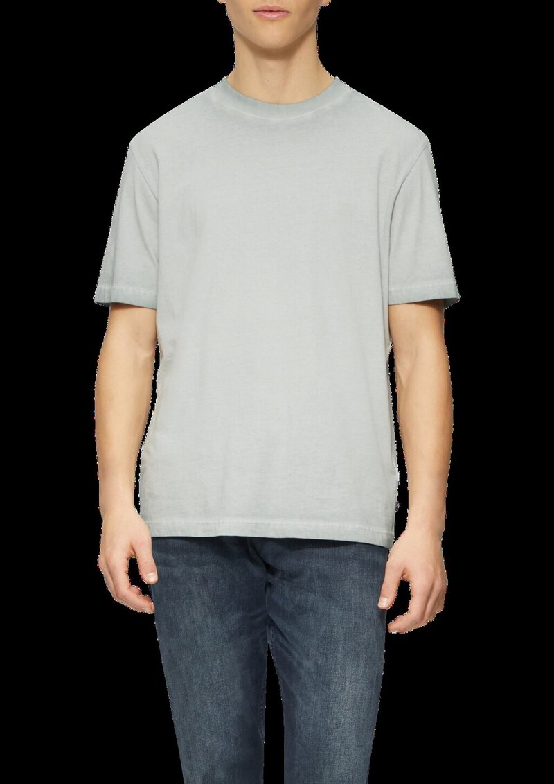 Rundhals T-Shirt mit Wascheffekt