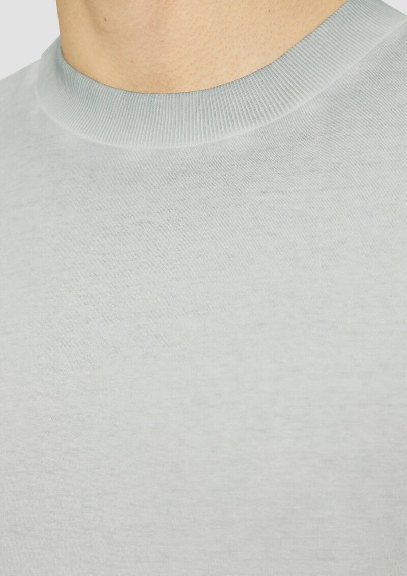 Rundhals T-Shirt mit Wascheffekt