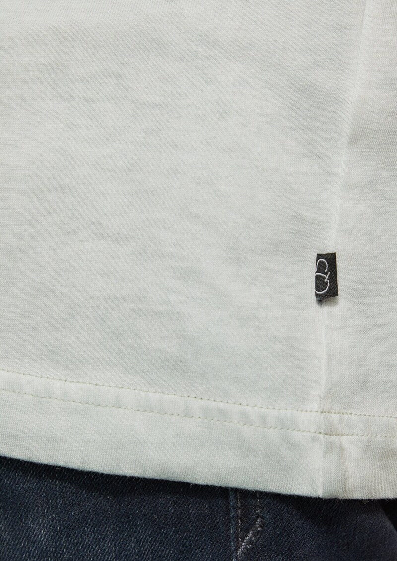 Rundhals T-Shirt mit Wascheffekt