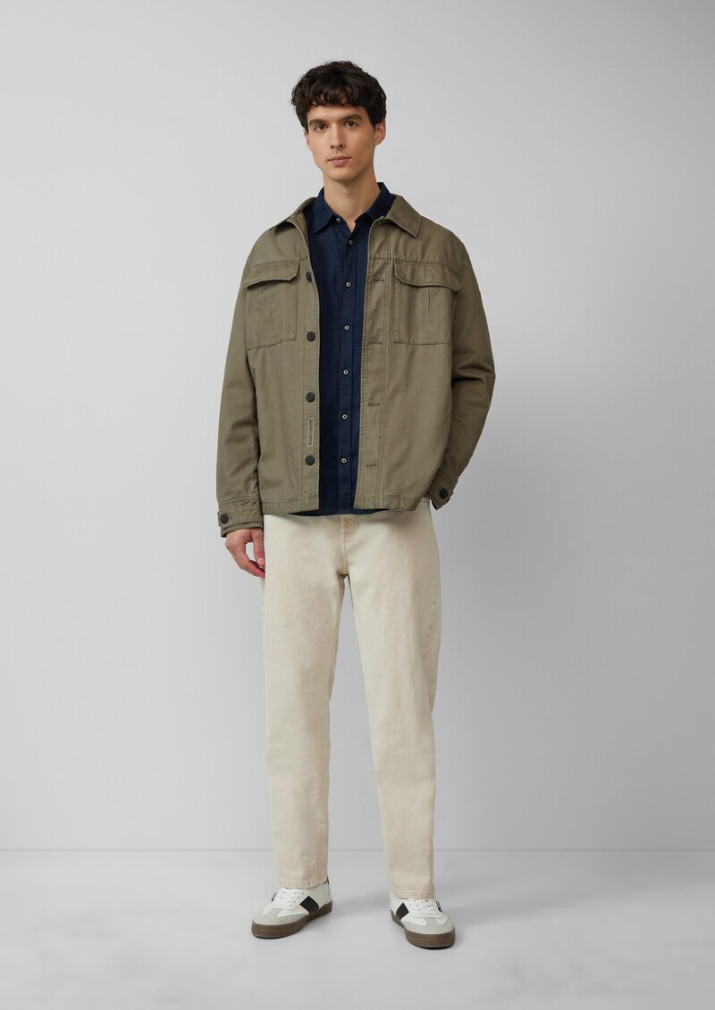 Regular Fit: Leichtes Kurzarmhemd aus 100% Leinen