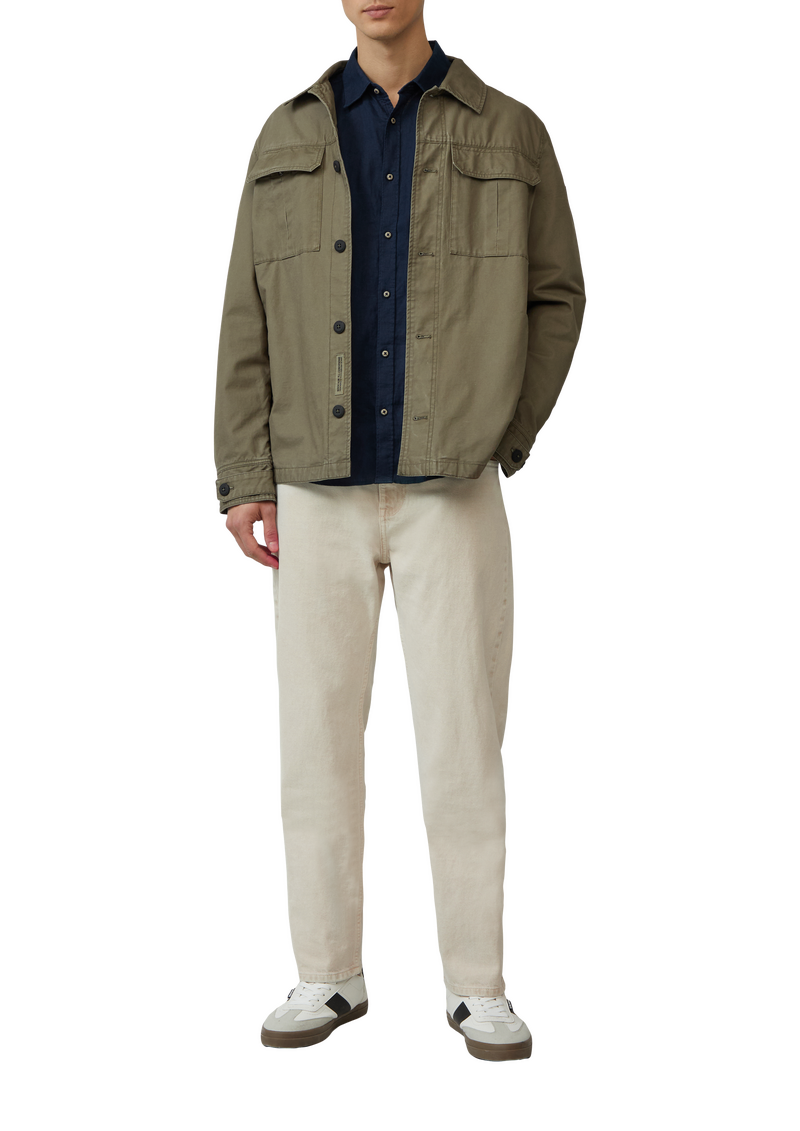 Regular Fit: Leichtes Kurzarmhemd aus 100% Leinen