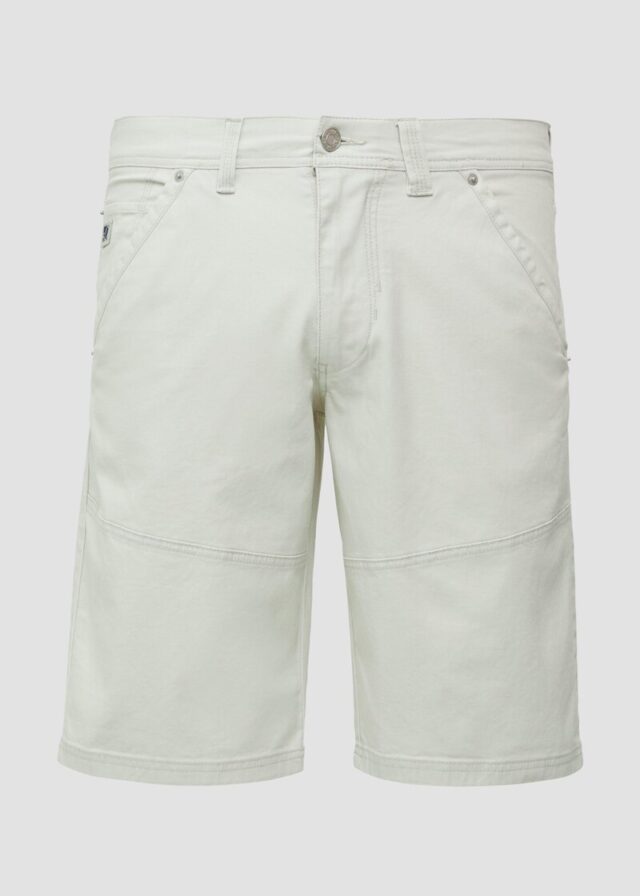 Baumwoll-Bermuda aus Canvas mit Naht-Details