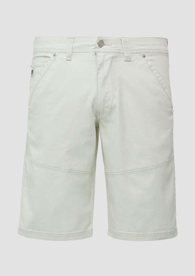 Baumwoll-Bermuda aus Canvas mit Naht-Details