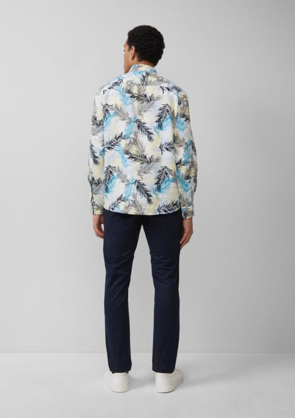 Regular Fit: Leinenhemd mit All-over-Print