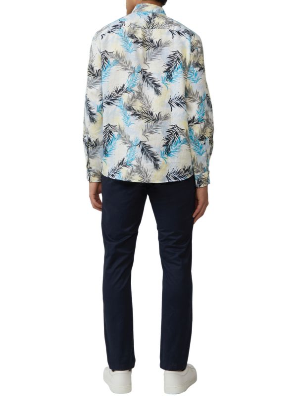 Regular Fit: Leinenhemd mit All-over-Print