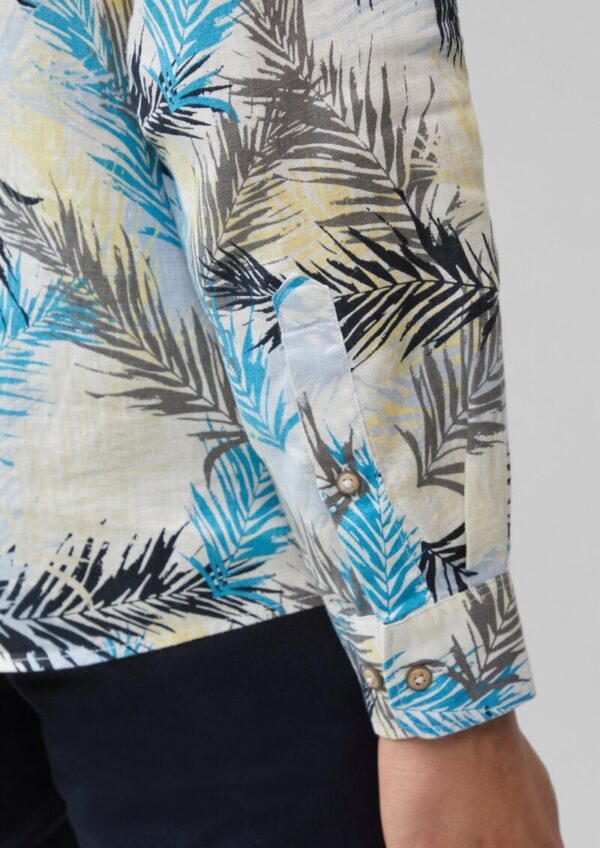 Regular Fit: Leinenhemd mit All-over-Print