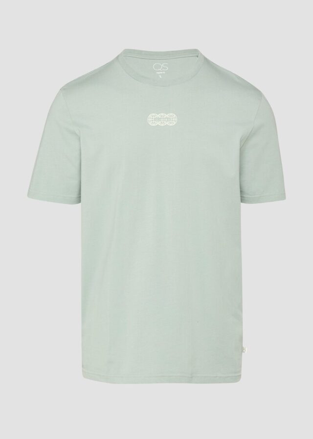 Basic Rundhals T-Shirt mit Frontprint