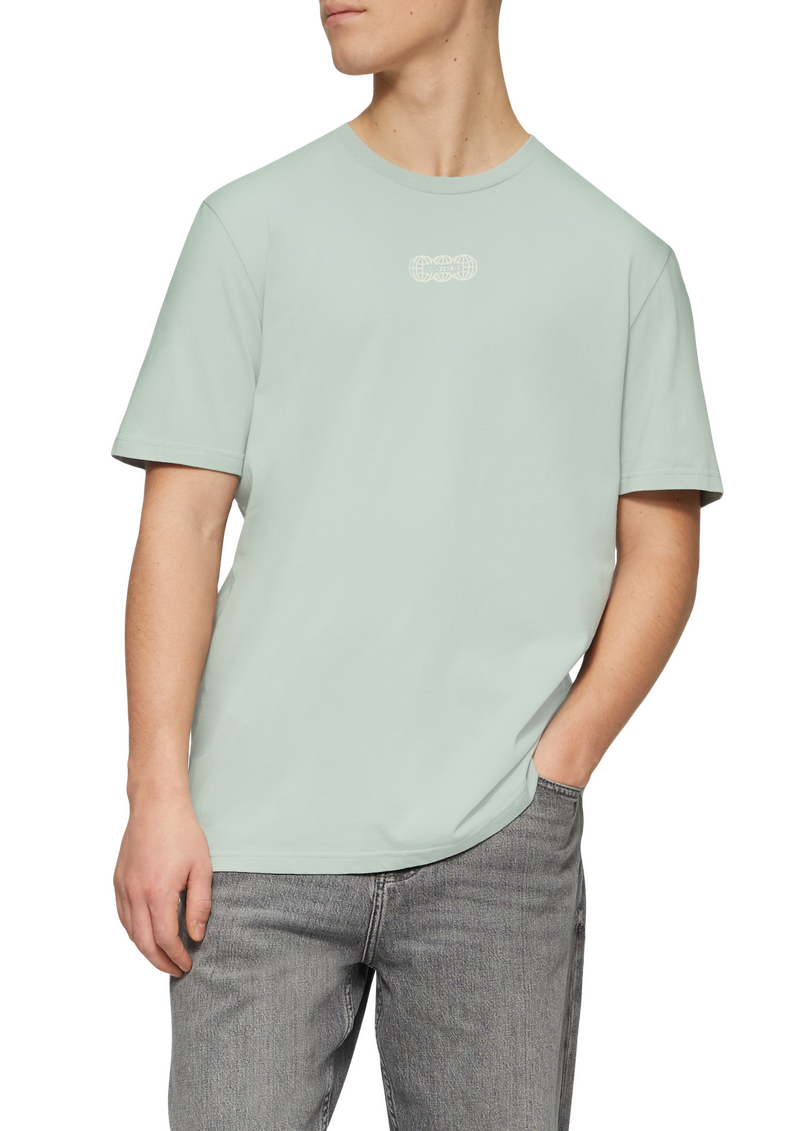 Basic Rundhals T-Shirt mit Frontprint